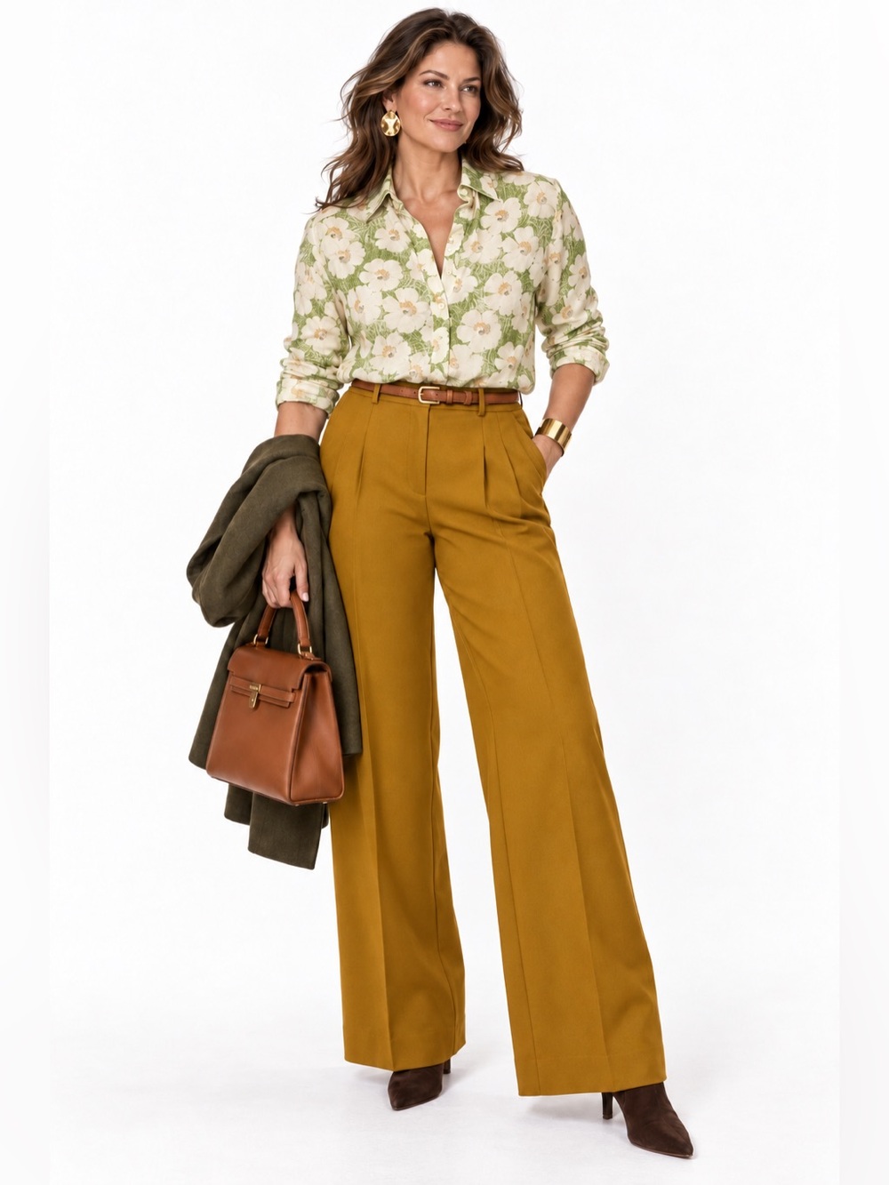 Bailey Rose Floral Set (blouse+pants) NWOT